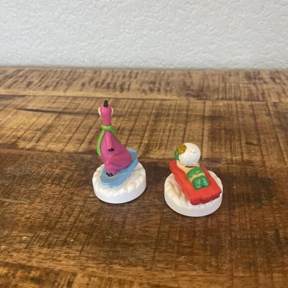 VINTAGE DENNY'S  FLINTSTONES GLACIER GLIDERS VEHICLE DINO BAMM-BAMM 1990 LOT/2 - Picture 3 of 7